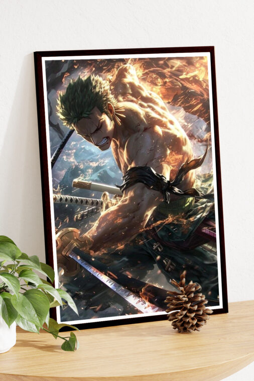 Roronoa Zoro Fierce Anger Poster One Piece - Image 4