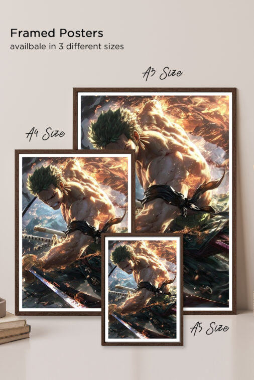 Roronoa Zoro Fierce Anger Poster One Piece - Image 5