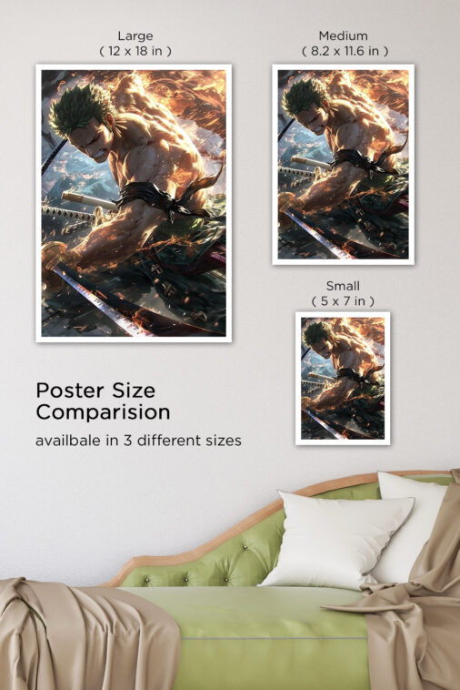 Roronoa Zoro Fierce Anger Poster One Piece - Image 7