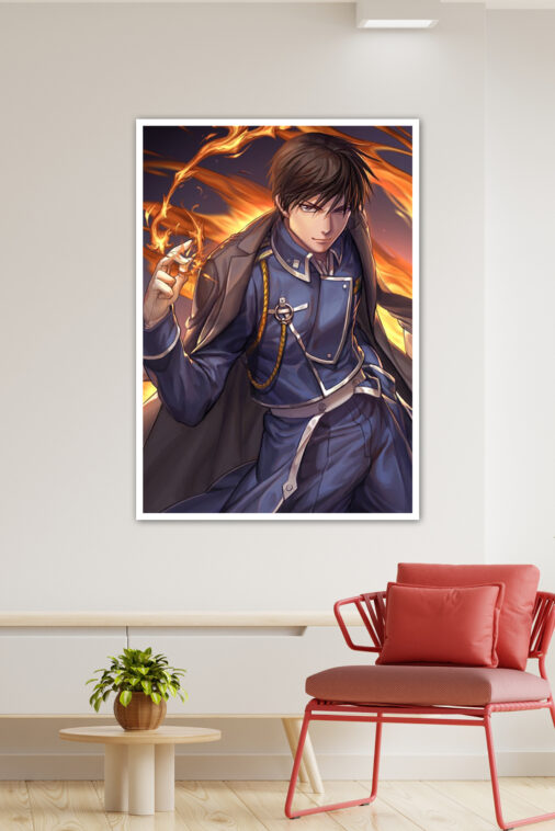Roy Mustang Flame Alchemist Fire Fullmetal Alchemist Anime Poster - Image 3