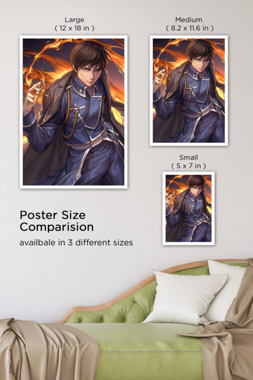 Roy Mustang Flame Alchemist Fire Fullmetal Alchemist Anime Poster - Image 7