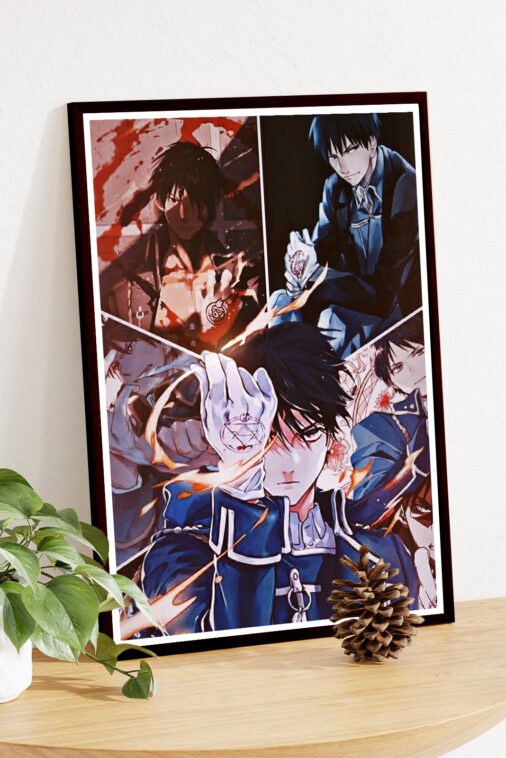Roy Mustang Flame Alchemist Fullmetal Alchemist Collage Anime Poster - Image 5