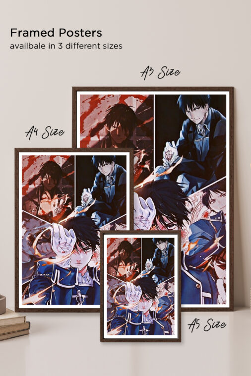 Roy Mustang Flame Alchemist Fullmetal Alchemist Collage Anime Poster - Image 6