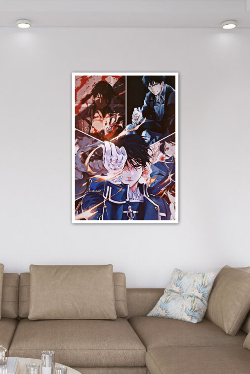 Roy Mustang Flame Alchemist Fullmetal Alchemist Collage Anime Poster - Image 7