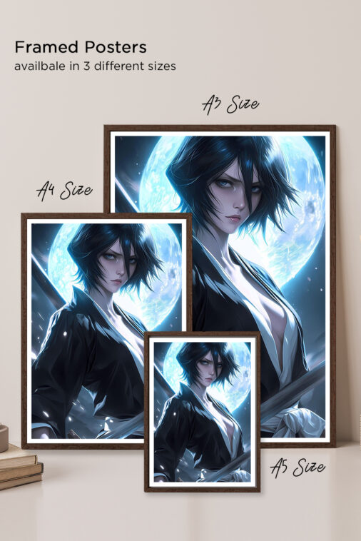 Rukia Kuchiki Elegant Pose Anime Poster - Image 5