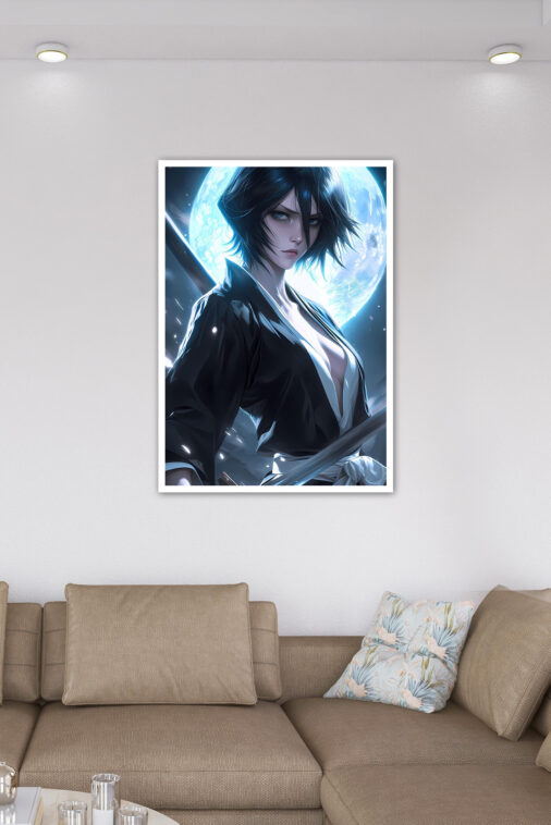 Rukia Kuchiki Elegant Pose Anime Poster - Image 6