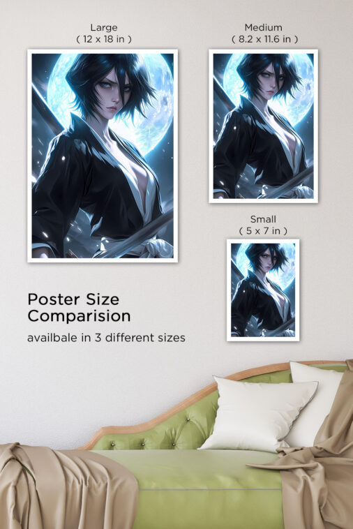 Rukia Kuchiki Elegant Pose Anime Poster - Image 7