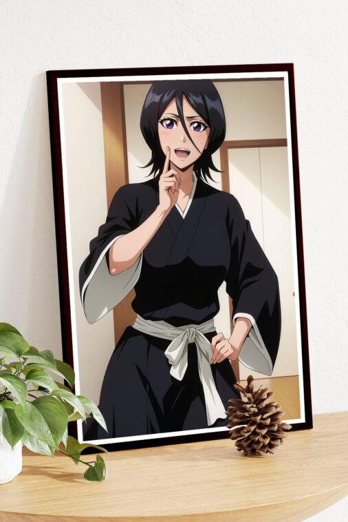 Rukia Kuchiki Red Pose Anime Poster - Image 4