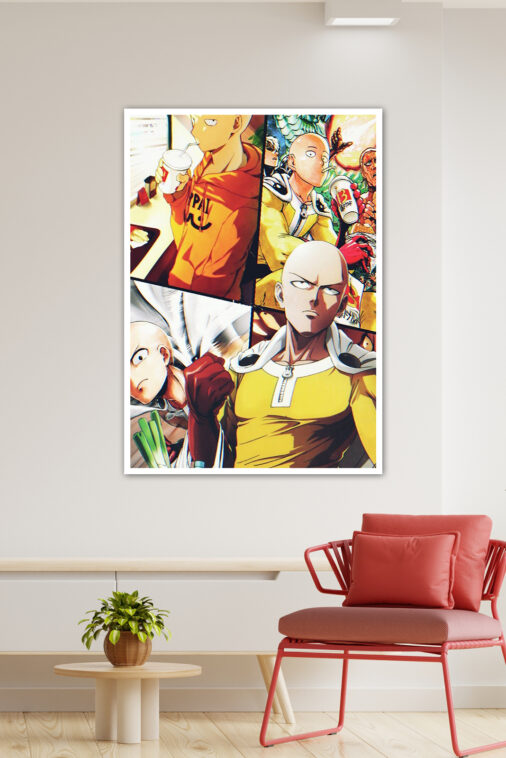 Saitama One Punch Man Hero Anime Poster - Image 3