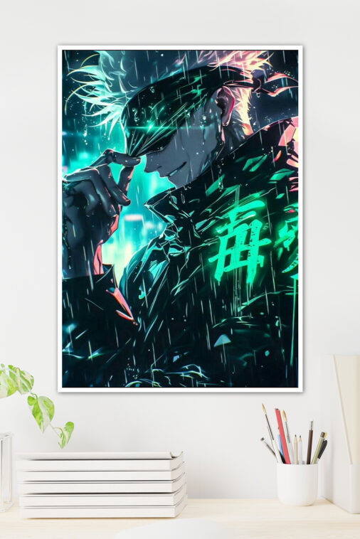 Satoru Gojo Green Light Manga Series Jujutsu Kaisen Poster - Image 2