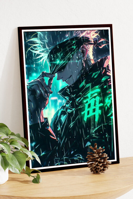 Satoru Gojo Green Light Manga Series Jujutsu Kaisen Poster - Image 4