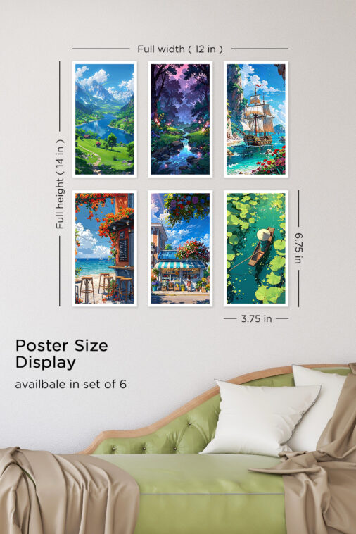 Serene Nature Beauty Anime Background Poster - Image 6