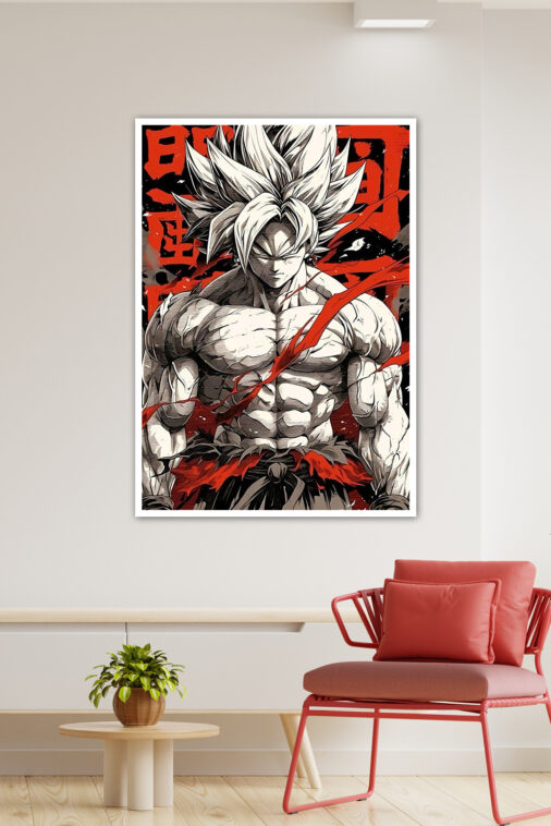 Son Goku Chalk Art Poster Dragon Ball Z - Image 3