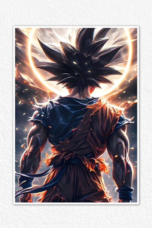 Son Goku Dark Shadow Power Poster Dragon Ball Z