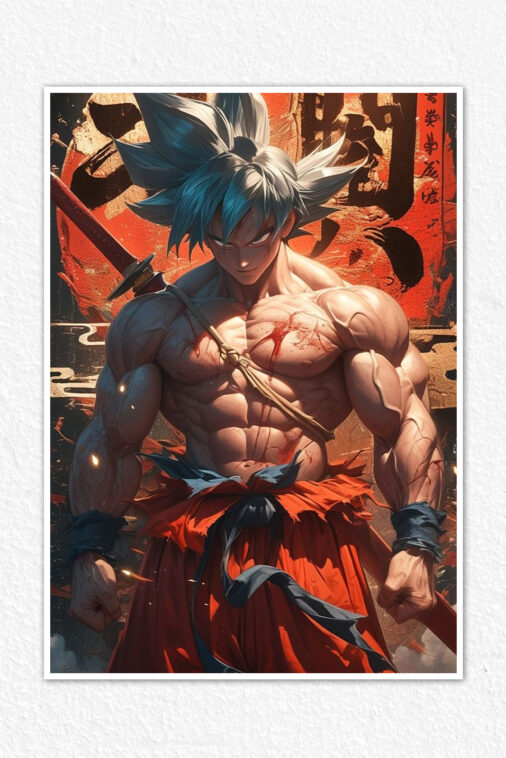 Son Goku Fierce Strength Poster Dragon Ball Z