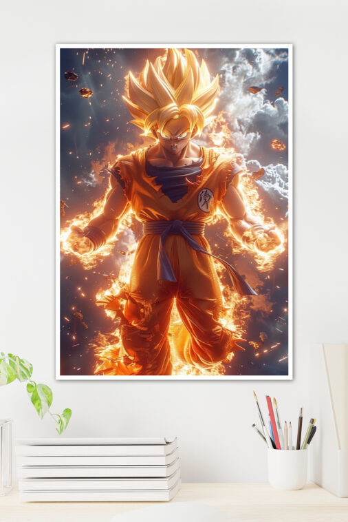 Son Goku Fire Power Poster Dragon Ball Z - Image 2