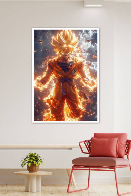 Son Goku Fire Power Poster Dragon Ball Z - Image 3