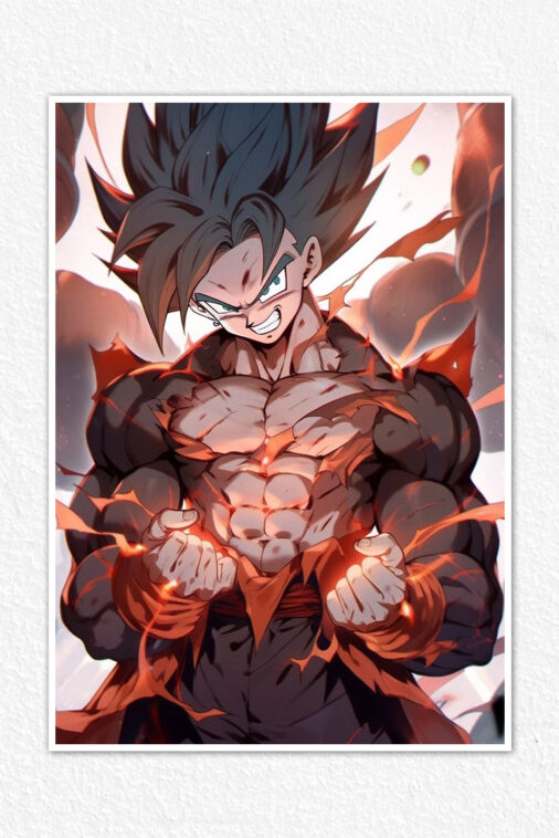 Son Goku Red Armour Force Poster Dragon Ball Z