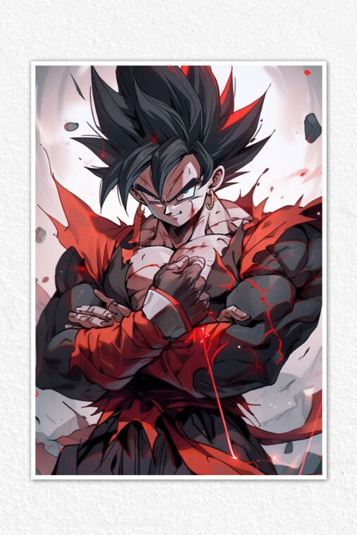 Son Goku Red Armour Poster Dragon Ball Z