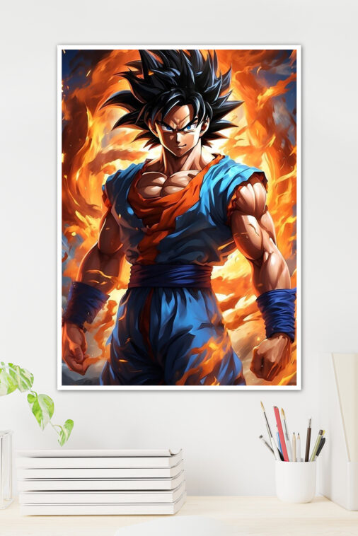 Son Goku Super Saiyan Digital Poster Dragon Ball Z - Image 2