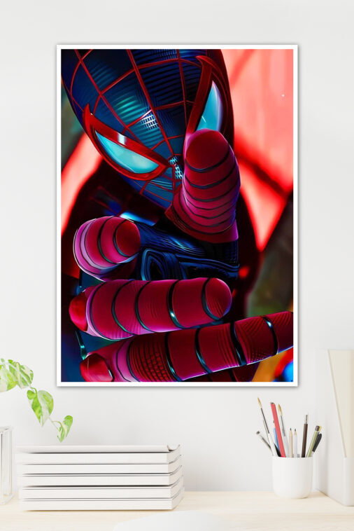 Spider Man Miles Morales Suit Close Up Poster Marvel Collection - Image 3