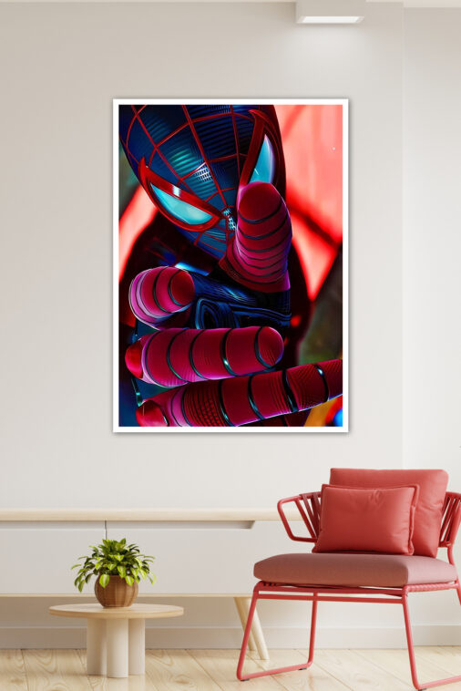 Spider Man Miles Morales Suit Close Up Poster Marvel Collection - Image 4