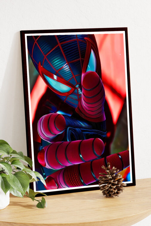 Spider Man Miles Morales Suit Close Up Poster Marvel Collection - Image 5