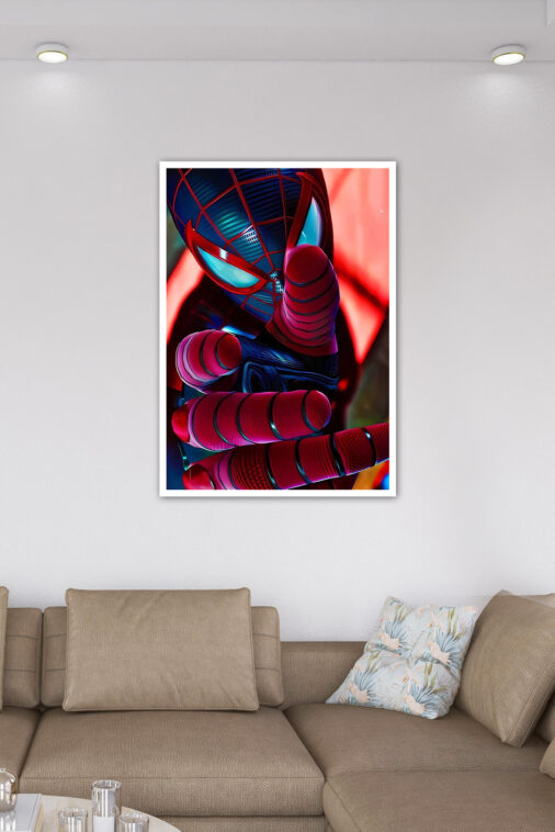 Spider Man Miles Morales Suit Close Up Poster Marvel Collection - Image 7