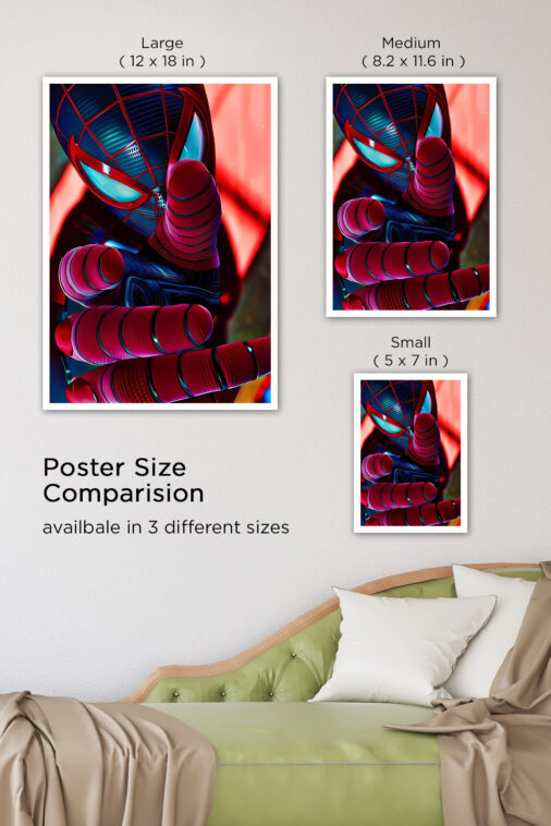 Spider Man Miles Morales Suit Close Up Poster Marvel Collection - Image 8