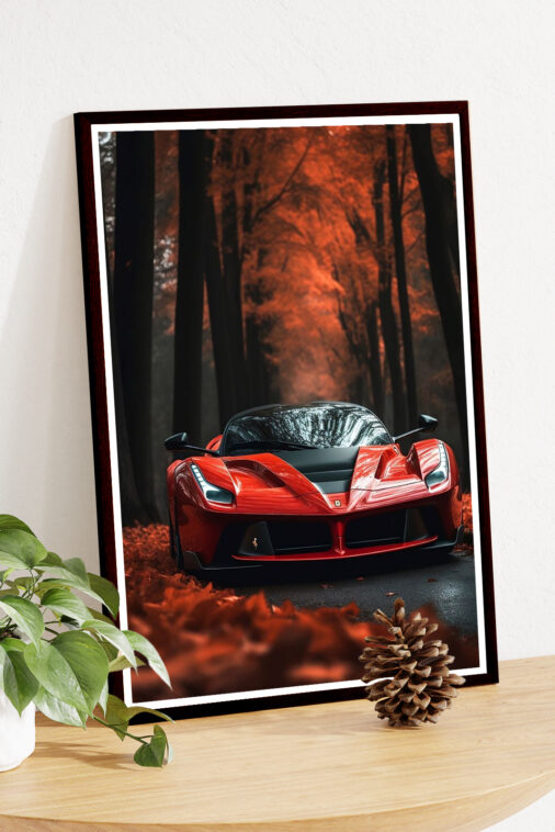 Stunning Ferrari Red Color Poster Cars Collection - Image 4