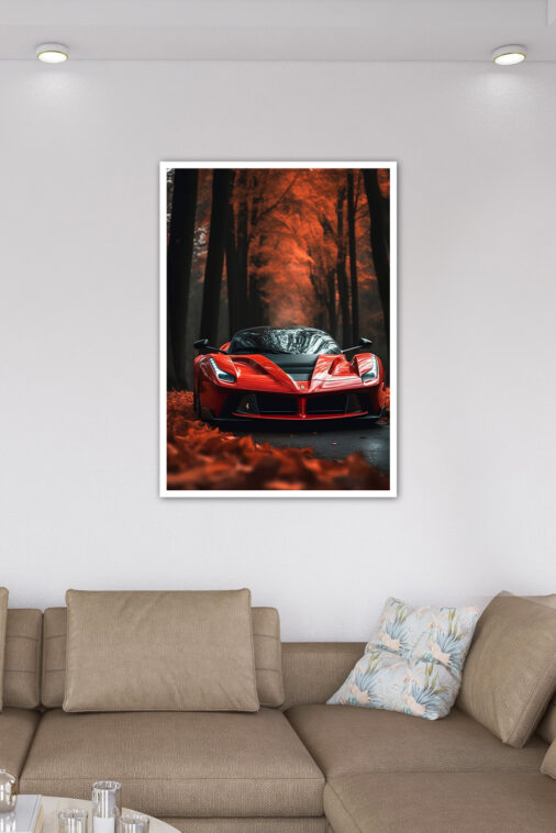 Stunning Ferrari Red Color Poster Cars Collection - Image 6