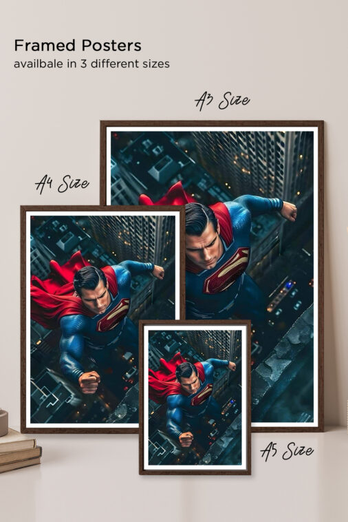Superman Flying Cityscape Poster DC Superheroes - Image 5