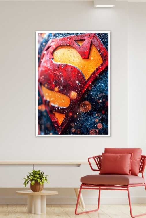 Superman Logo Water Drops Poster DC Superheroes - Image 4