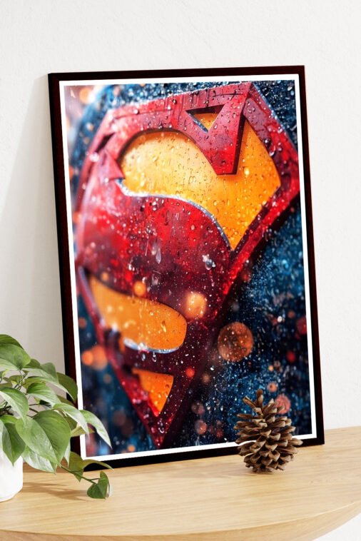 Superman Logo Water Drops Poster DC Superheroes - Image 5