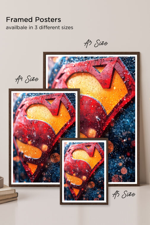 Superman Logo Water Drops Poster DC Superheroes - Image 6