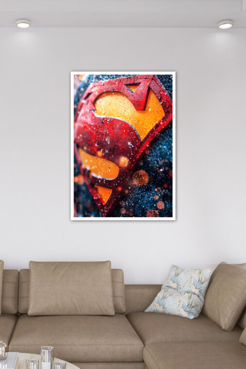 Superman Logo Water Drops Poster DC Superheroes - Image 7