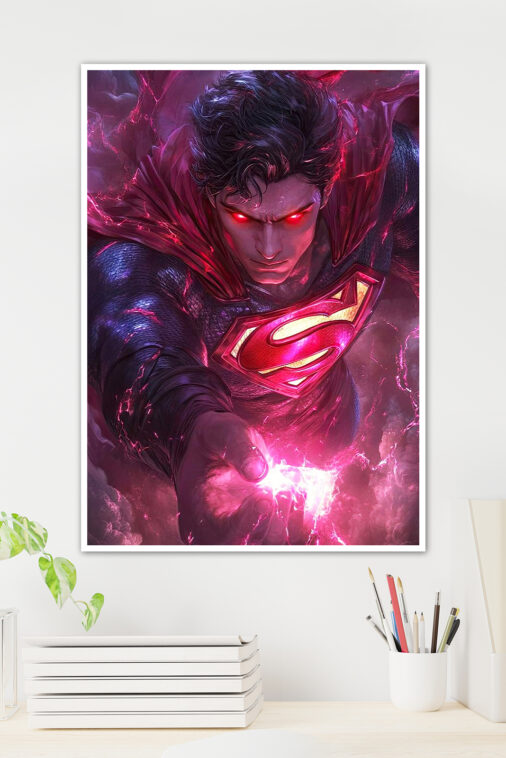 Superman Pink Flame Poster DC Superheroes - Image 2