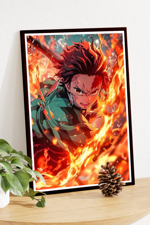 Tanjiro Fire Breathing Poster Demon Slayer Poster - Image 4