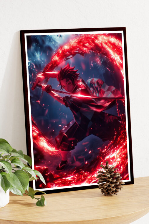 Tanjiro Fire Breathing Poster Demon Slayer - Image 4