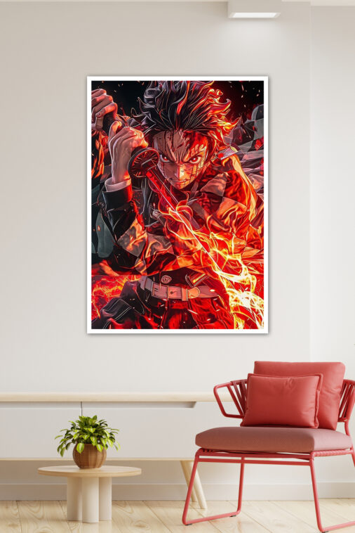 Tanjiro Kamado Fire Breathing Poster Demon Slayer - Image 4