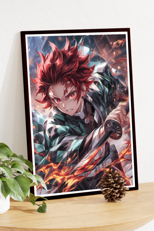 Tanjiro Kamado Fire Breathing Poster Demon Slayer - Image 4