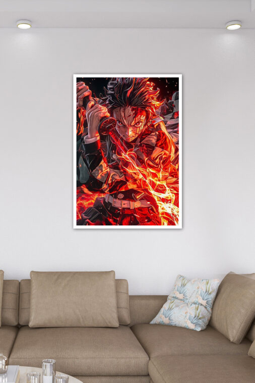 Tanjiro Kamado Fire Breathing Poster Demon Slayer - Image 7