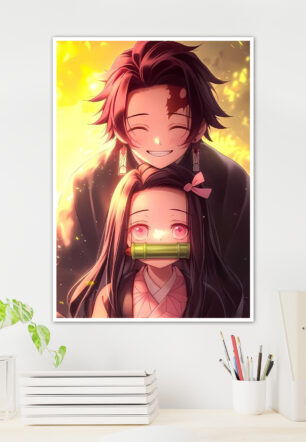Tanjiro Nezuko Kamado Happy Face Poster Demon Slayer - Image 2