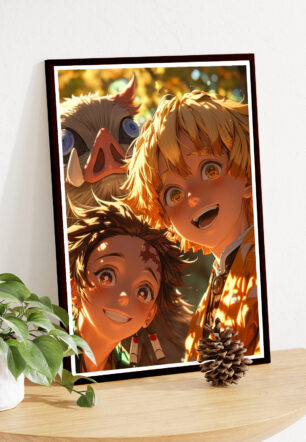 Tanjiro Rengoku Happy Moment Poster Demon Slayer - Image 5