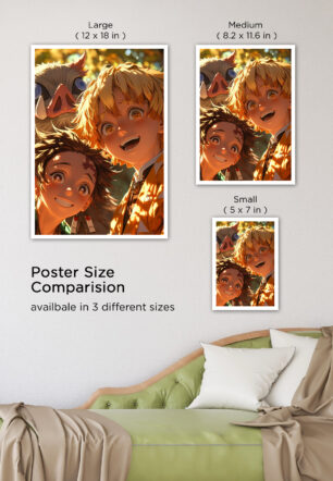 Tanjiro Rengoku Happy Moment Poster Demon Slayer - Image 8