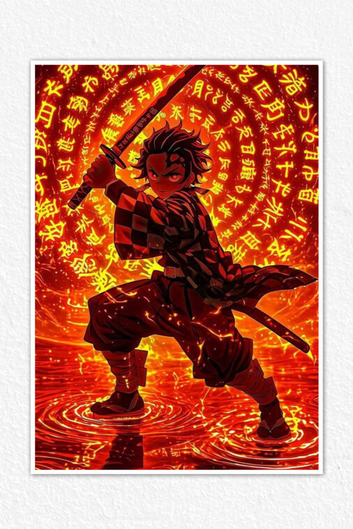 Tanjiro Sun Breathing Poster Demon Slayer