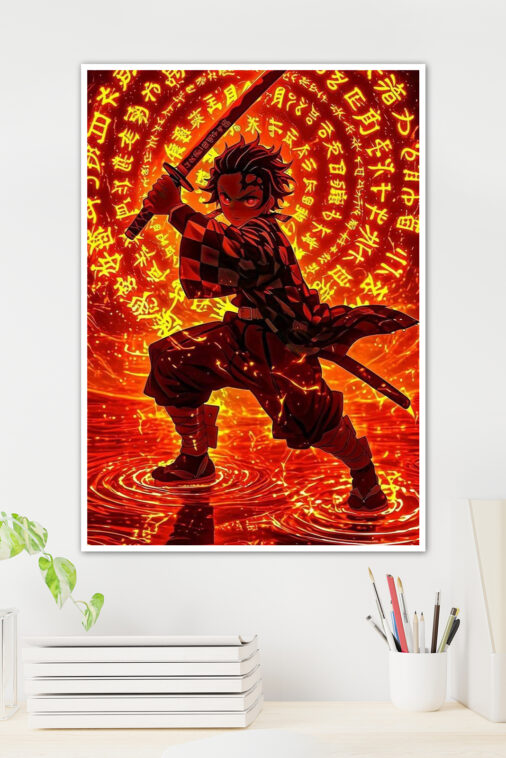 Tanjiro Sun Breathing Poster Demon Slayer - Image 3