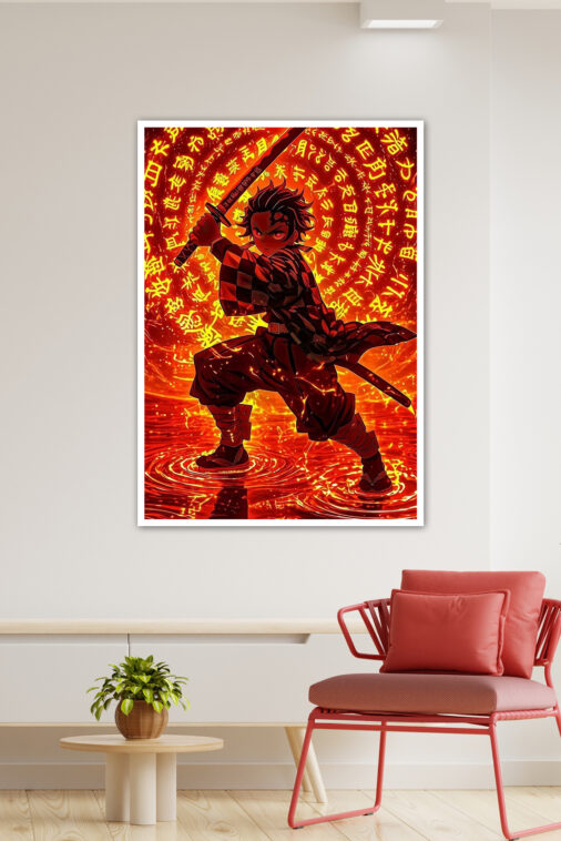 Tanjiro Sun Breathing Poster Demon Slayer - Image 4