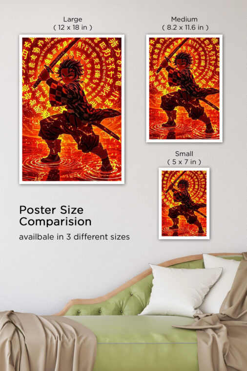 Tanjiro Sun Breathing Poster Demon Slayer - Image 8