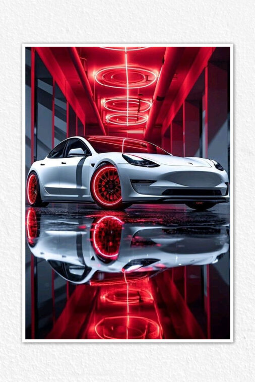 Tesla Concept Car Poster Cars Collection